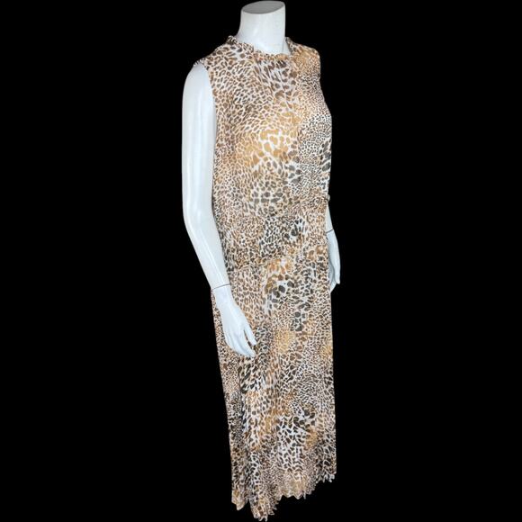 ANTTHONY Originals 1X Leopard Print Chiffon Dress Lined RN83299 Pullover Style - Picture 2 of 15